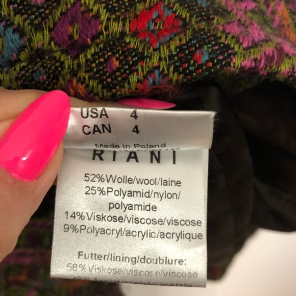 Riani | Wool Patterned Blazer - Picture 3 of 4